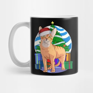 Abyssinian Cat Santa Christmas Gift Mug